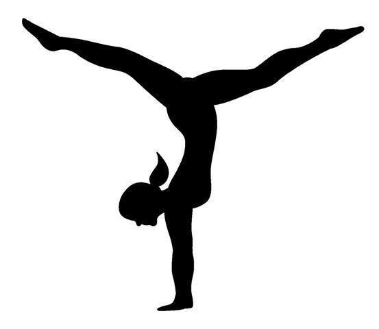 Gymnastics gymnast silhouettes.