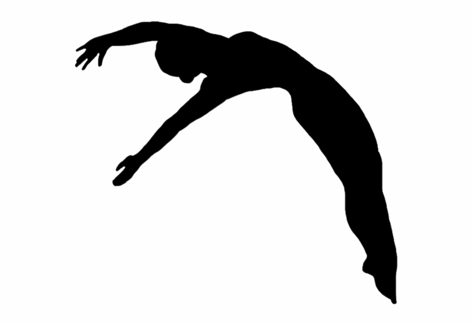 Gymnastics transparent silhouette.
