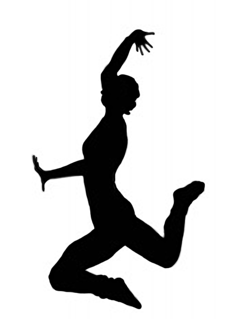 Gymnastics clipart silhouette.