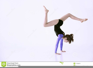 Little Girl Gymnastics Clipart