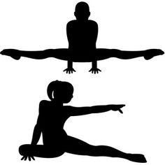 Gymnastics clipart silhouette split