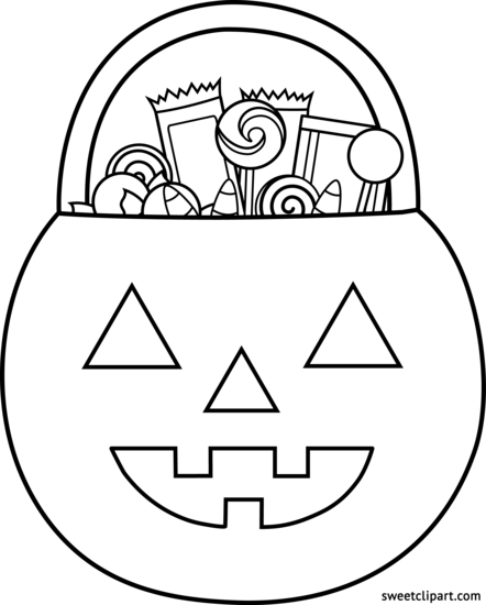 Halloween Trick or Treat Coloring Page