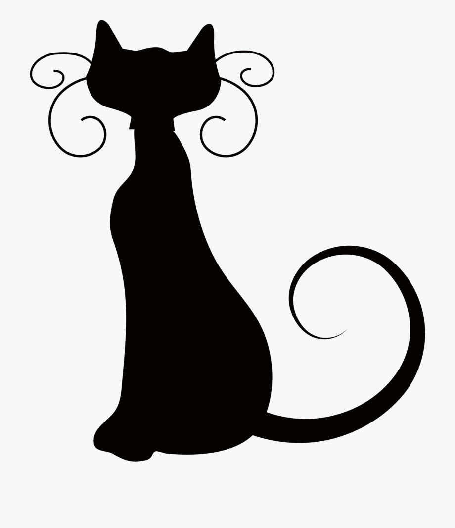 Halloween Cat Clipart Black And White