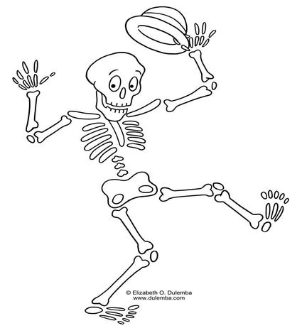 Halloween clipart skeleton.