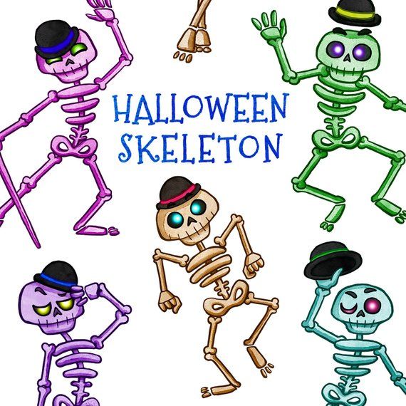 Halloween skeleton clipart.