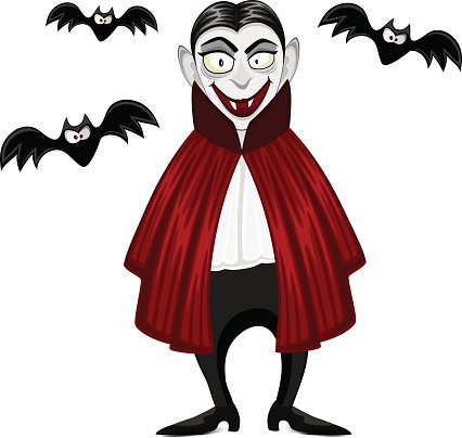 Vampire for Halloween Clipart Image