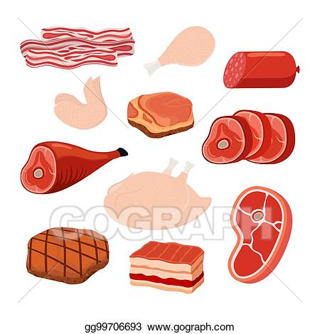 Vector illustration bacon.