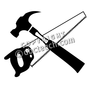 Saw and hammer clipart