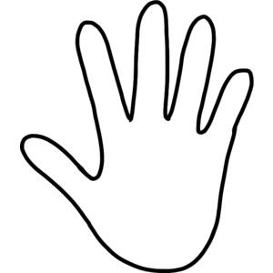 Picture Of Right Hand Hand Clipart Black And White