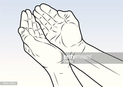 Cupped hands clipart.