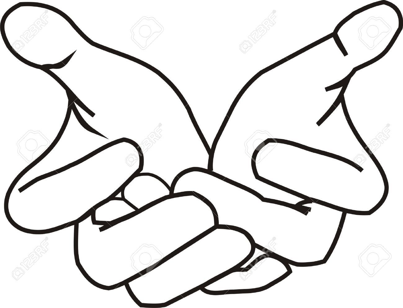 Giving hands clipart.