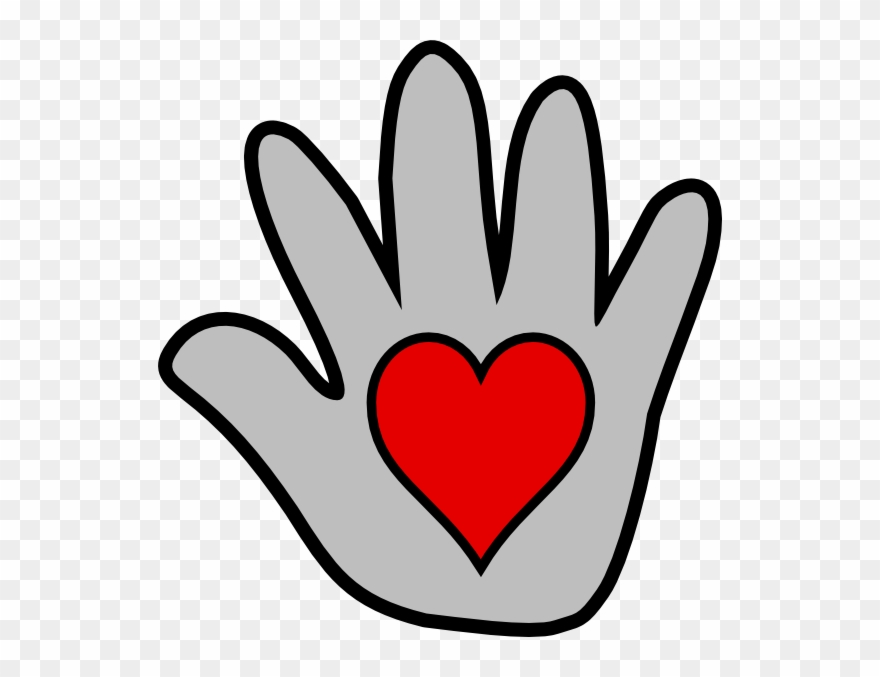 Banner Stock Handprint Heart Clipart