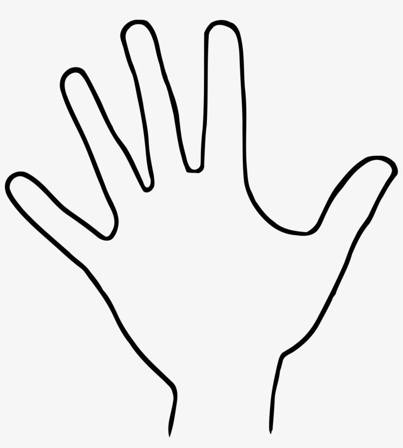 Hand outline clipart.