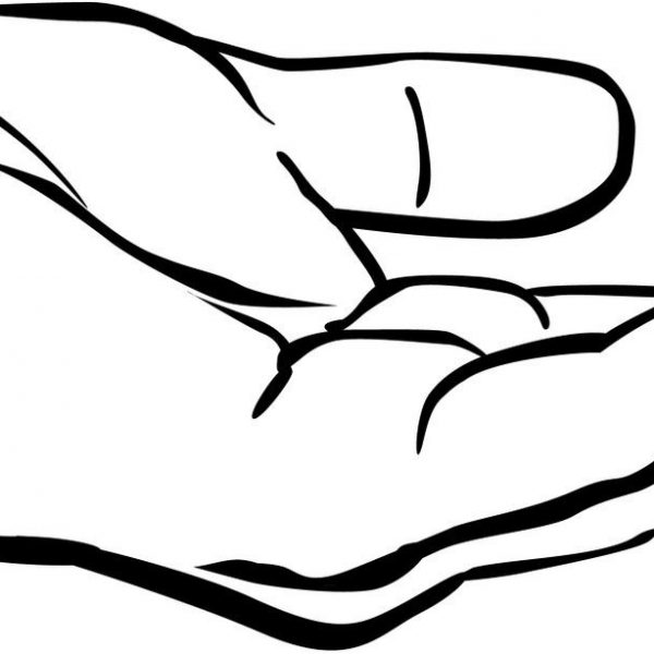 Outstretched hand clipart