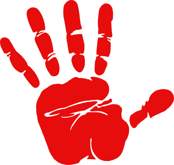 Red Hand Print Clip Art at Clker