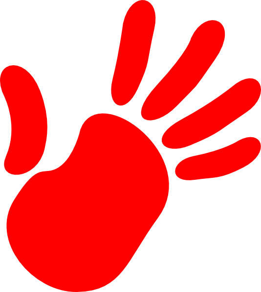 Red Hand Clip Art at Clker
