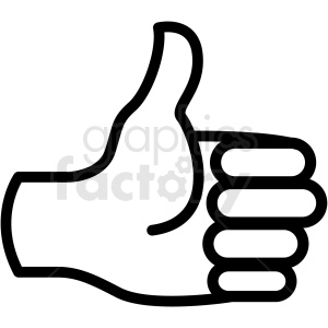 Thumbs up hand vector icon