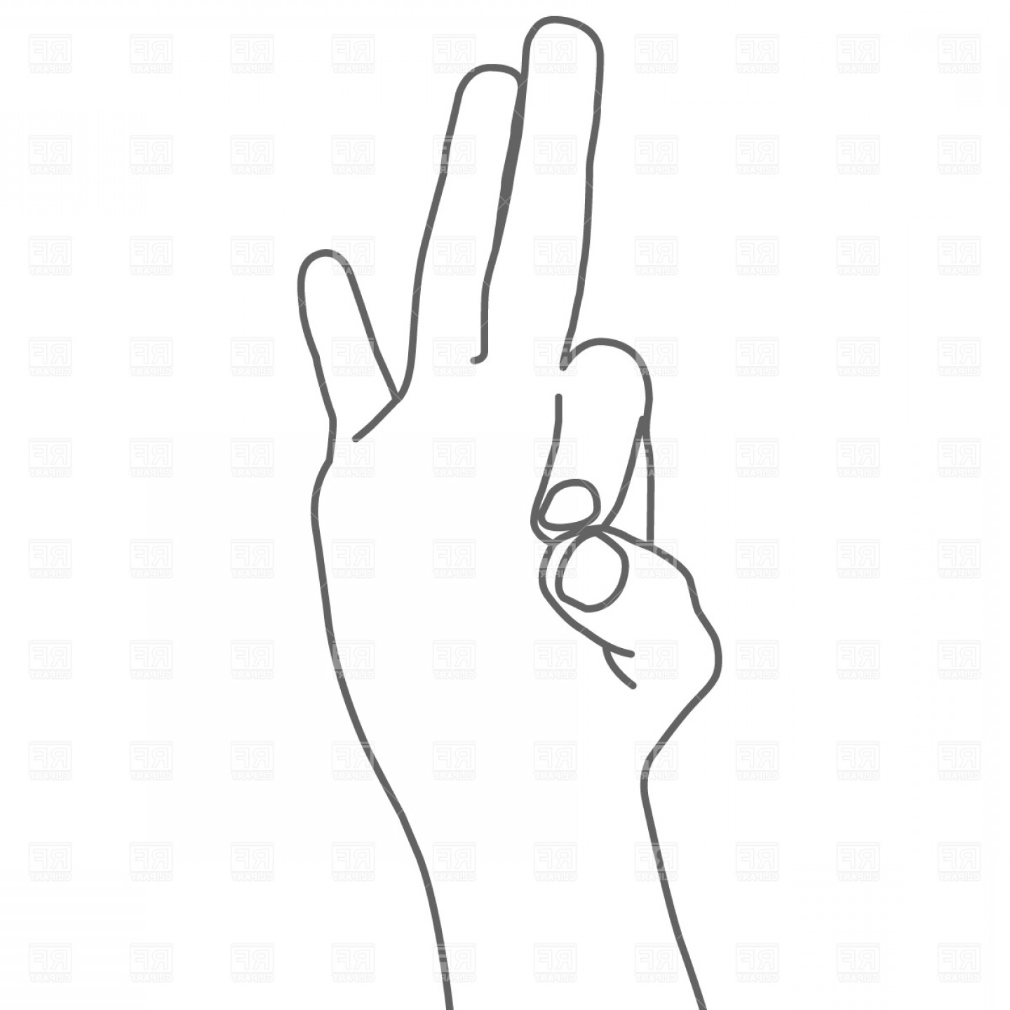 Hand sign vector.