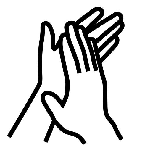 Clapping hands vector.