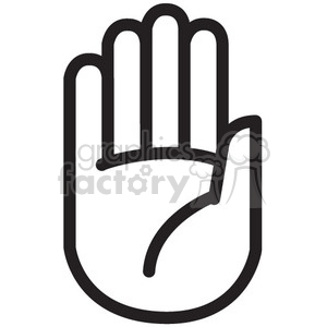 Stop hand vector icon