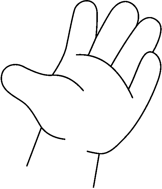 Hand black and white black and white hand clipart