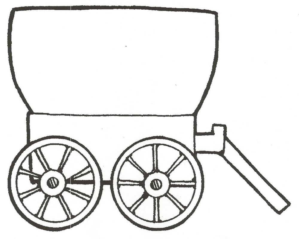 Pioneer handcart clipart.