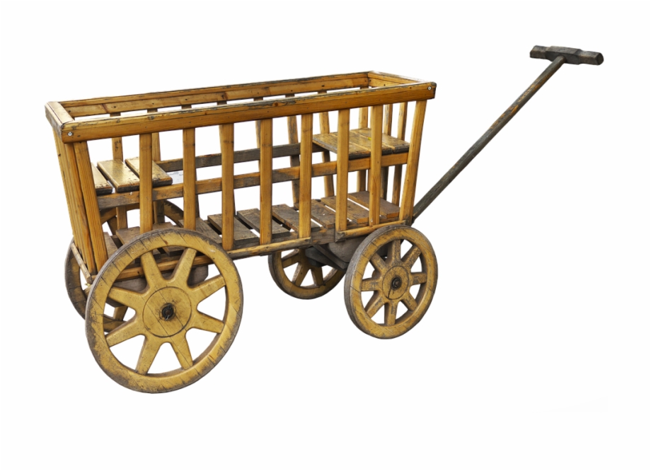 handcart clipart wooden cart