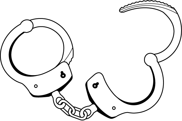 handcuffs clipart black and white