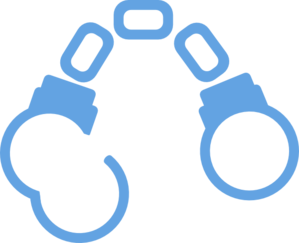 Handcuffs Light Blue Cartoon Clip Art at Clker