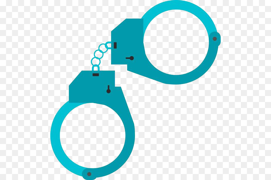 Handcuffs blue png.