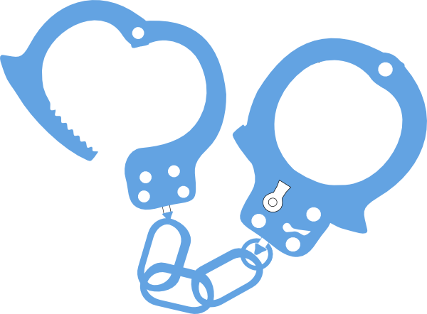 Handcuffs Light Blue SVG Clip arts download