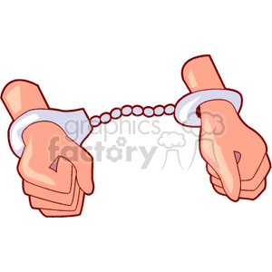 Hands handcuffed clipart