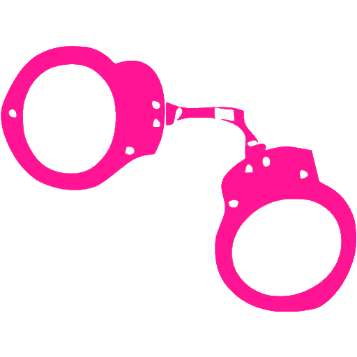 Deep pink handcuffs icon