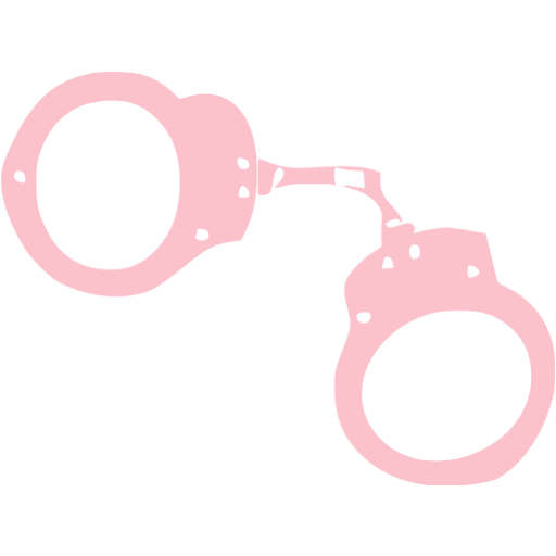 Pink handcuffs icon