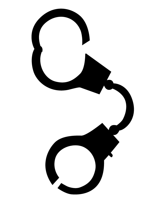 Handcuffs free printable coloring pages clipart