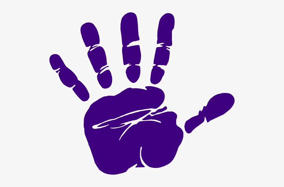 Hand clipart purple.