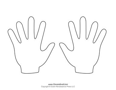 Hands template printables.