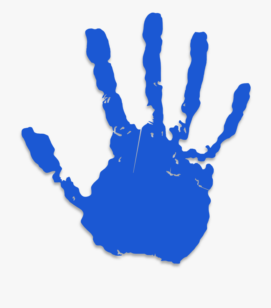 Handprint Clipart Blue