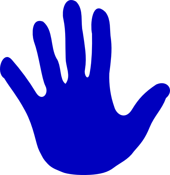 Handprint Clipart blue