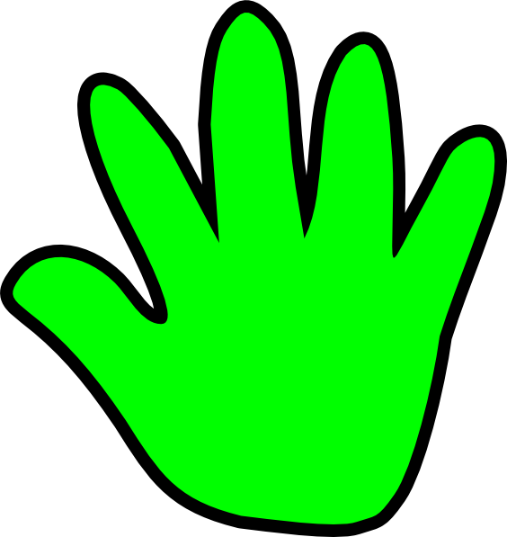 Child Handprint Green clip art
