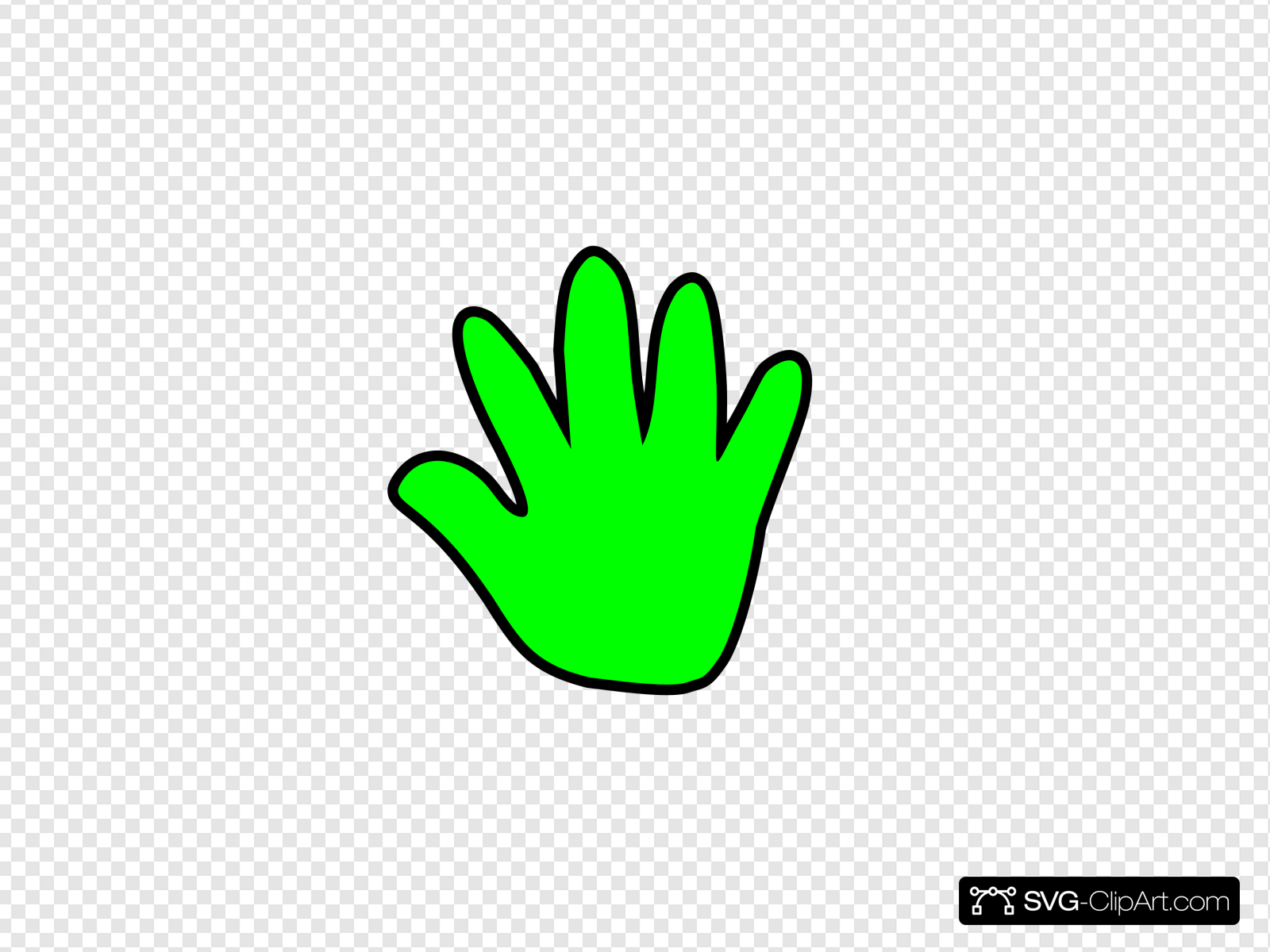 Child Handprint Green Clip art, Icon and SVG