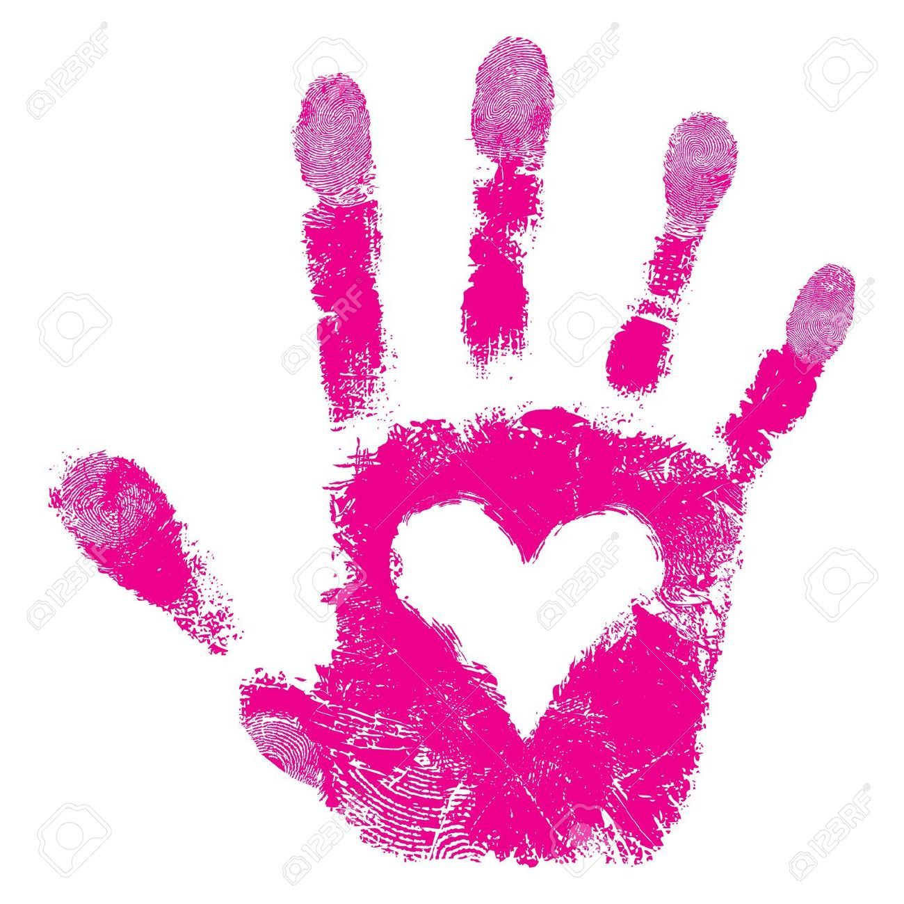 Free Handprint Clipart pink, Download Free Clip Art on Owips