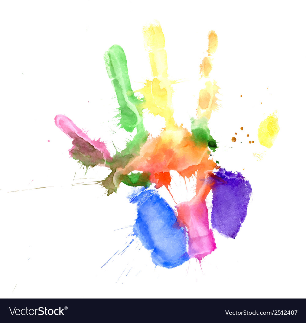 Handprint watercolor clipart images gallery for free