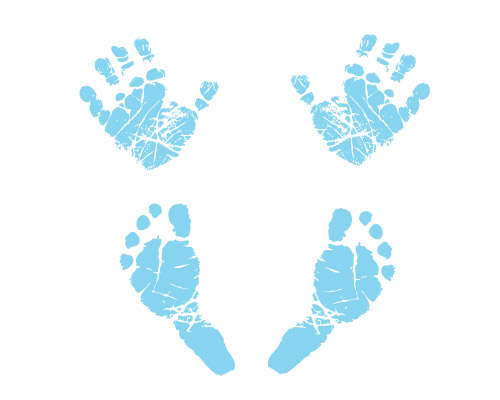 handprints clipart baby boy