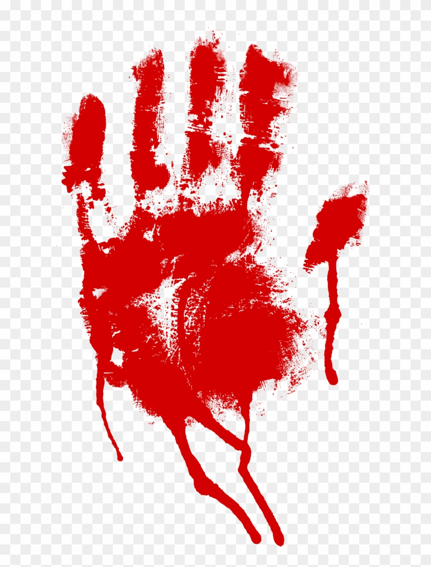 Bloody handprint bloody.
