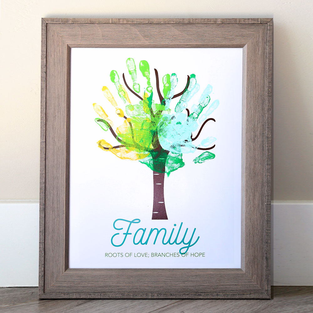 Make an adorable family handprint tree