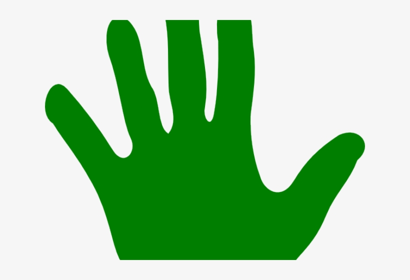 Handprint clipart green.