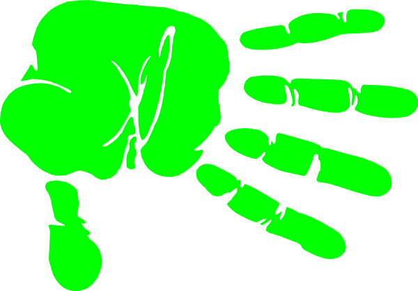 Free Handprint Clipart green, Download Free Clip Art on
