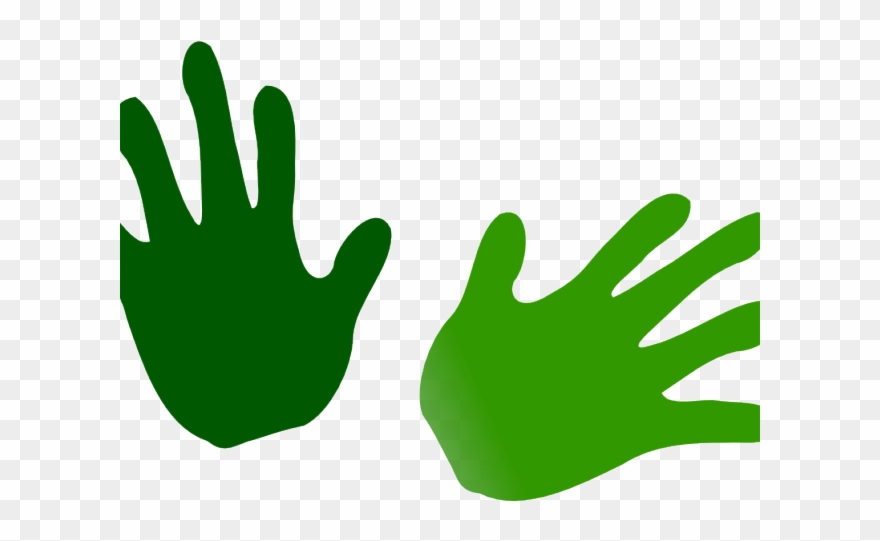 Handprint Clipart Lime Green