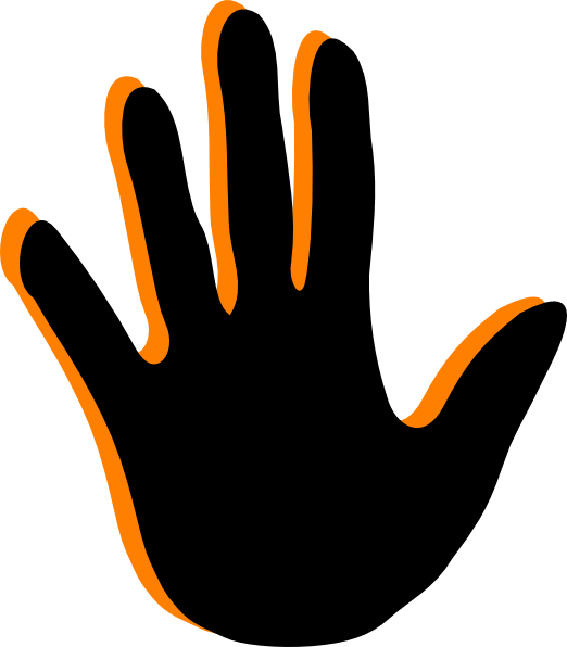 handprints clipart orange